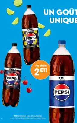 b&m Pepsi zéro lemon / zéro cherry / classic offre