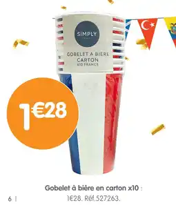 b&m Simply everyday gobelet à bière en carton x10 offre