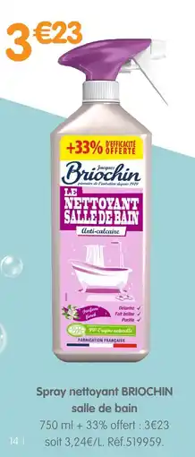 b&m Briochin spray nettoyant salle de bain offre