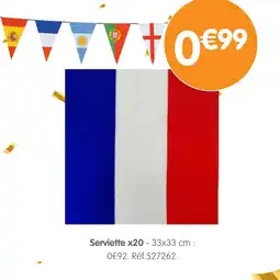 b&m Serviette x20 offre