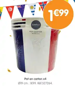 b&m Pot en carton x4 offre