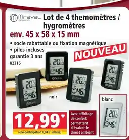 Norma Miraval germany lot de 4 thermomètres / hygromètres offre