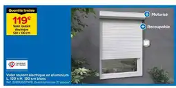 Castorama Volet roulant électrique en aluminium l. 120 x h. 130 cm blanc offre
