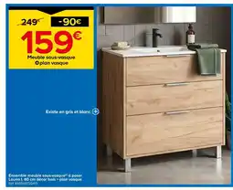 Castorama Meuble sous-vasque + plan vasque offre