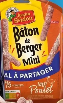 b&m Justin bridou mini bâton de berger au poulet offre