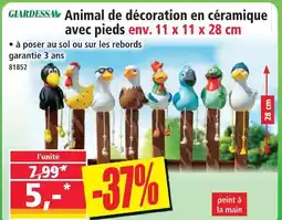 Norma Animal de décoration en céramique avec pieds offre