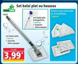 Norma Toptex set balai plat triangulaire offre