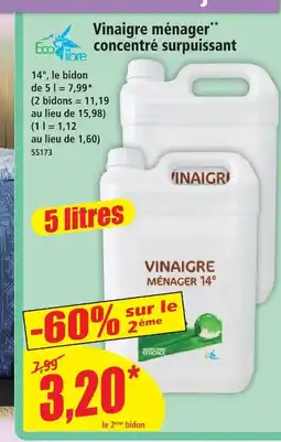 Norma Eco flore vinaigre ménager concentré surpuissant offre