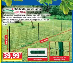 Norma Power garden kit de clôture de jardin env. 10 m offre