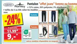 Norma Ronley / ellenor pantalon effet jeans femme ou homme offre