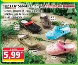 Norma Toptex sport sabots en phylon femme ou homme offre