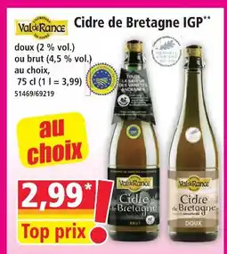 Norma Val de rance cidre de bretagne igp offre