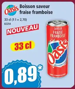 Norma Oasis boisson saveur fraise framboise offre