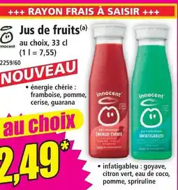 Norma Innocent jus de fruits offre