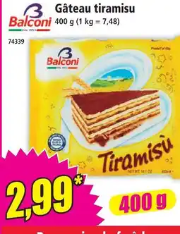 Norma Balconi gâteau tiramisu offre