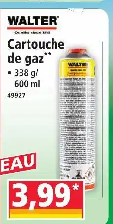 Norma Walter cartouche de gaz offre