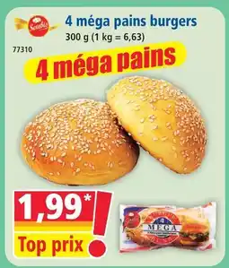 Norma 4 méga pains burgers offre