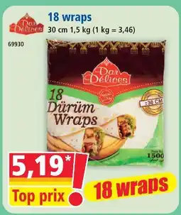Norma Dar délices 18 wraps offre