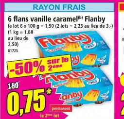 Norma Flanby 6 flans vanille caramel offre