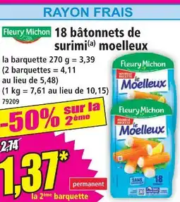 Norma Fleury michon 18 bâtonnets de surimi moelleux offre
