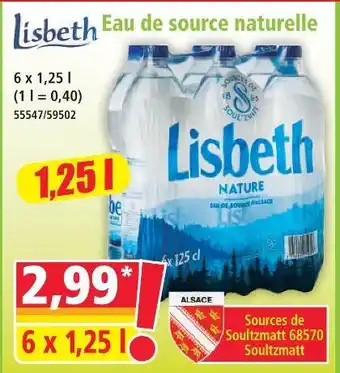 Norma Lisbeth eau de source naturelle offre