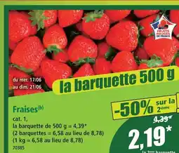 Norma Fraises la barquette offre