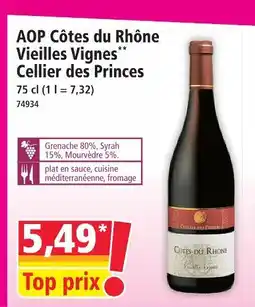 Norma Celliers des princes aop côtes du rhône vieilles vignes offre