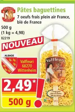 Norma Pâtes baguettines offre