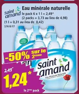 Norma Saint amand eau minérale naturelle offre