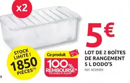 Mr Bricolage Dodo's lot de 2 boîtes de rangement 5 l offre