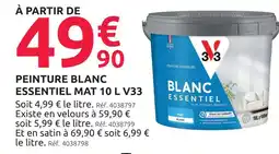 Mr Bricolage V33 peinture blanc essentiel mat 10 l offre