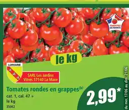 Norma Tomates rondes en grappes offre