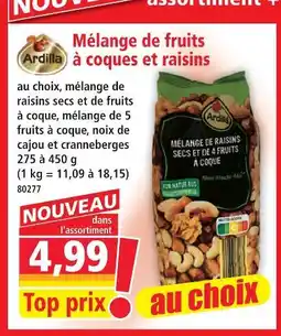 Norma Ardilla mélange de fruits à coques et raisins offre