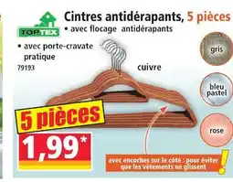 Norma Toptex cintres antidérapants 5 pièces offre