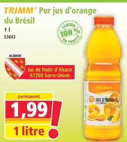 Norma Trimm pur jus d'orange du brésil offre
