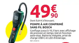 Mr Bricolage Bosch pompe à air comprimé sans fil offre