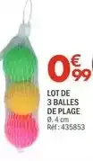 La Foir'Fouille Lot de 3 balles de plage offre