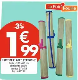 La Foir'Fouille Natte de plage 1 personne offre