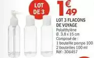 La Foir'Fouille Lot 3 flacons de voyage offre