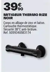 Brico Dépôt Mitigeur thermo rize noir offre