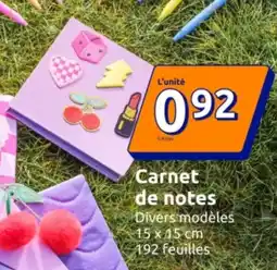 Action Carnet de notes offre