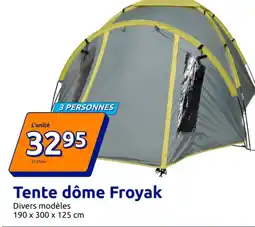 Action Tente dôme froyak offre