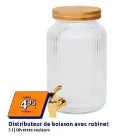 Action Distributeur de boisson avec robinet offre