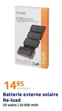 Action Batterie externe solaire re-load offre
