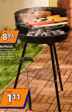 Action Barbecue compact et facile emporter hauteur de la grille ajustable offre