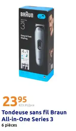 Action Tondeuse sans fil braun all in one series 3 offre