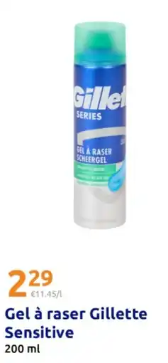 Action Gel à raser gillette sensitive offre