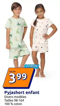 Action Pyjashort enfant offre