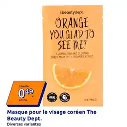 Action Masque pour le visage coréen the beauty dept. offre