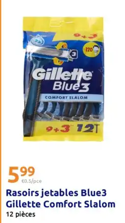 Action Rasoirs jetables blue3 gillette comfort slalom offre